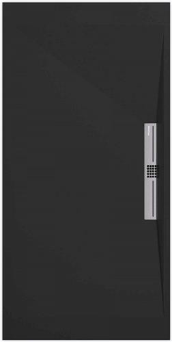 Sanifun douchebak Stone Side Black Smooth 1000 x 900 S