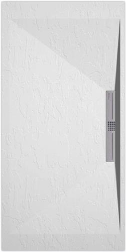 Sanifun douchebak Stone Side White Slate 1100 x 900 S
