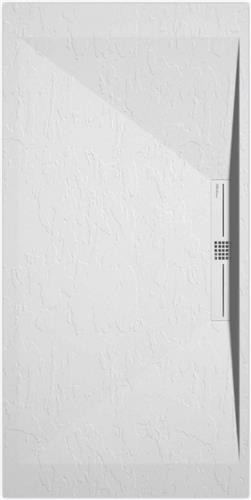 Sanifun douchebak Stone Side White Slate 1000 x 900 P