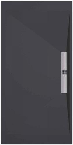 Sanifun douchebak Stone Side Anthraciet Smooth 1000 x 900 S