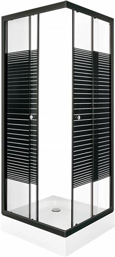 Sanifun douchecabine Gale 700 x 700 HT Black