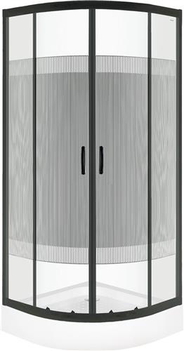 Sanifun douchecabine Rorik Nero 900 x 900 HT