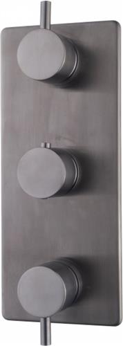 Douchekraan Inbouw Wiesbaden Caral Thermostatisch 3-Weg Gunmetal