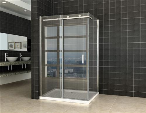 Xellanz Block Shower Douchedeur met zijwand 120x80x200cm chroom 8mm dik NANO coating glas