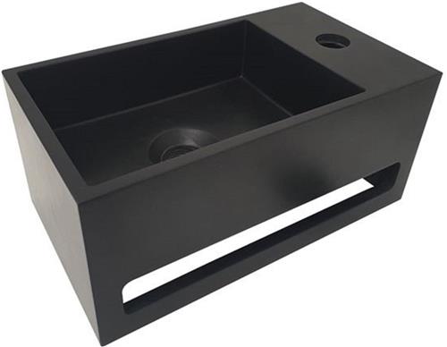 Wiesbaden Julia fontein Solid Surface 35 x 20 x 16 cm mat zwart rechts