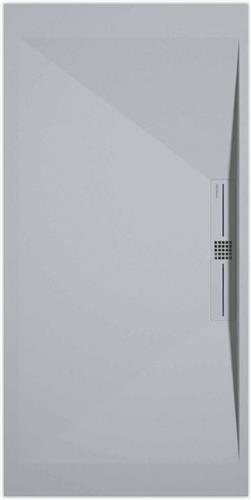 Sanifun douchebak Stone Side Gray 7035 Smooth 1600 x 800 P