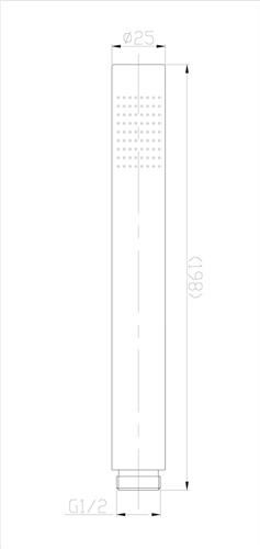 Wiesbaden Caral Staafhanddouche - RVS