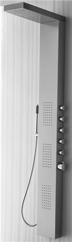 Douchepaneel / Douchekolom Mikos 158x20x7cm RVS Thermostaatkraan Regendouche Massagejets