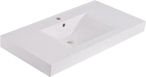 Wiesbaden Tigris losse kunstmarmer wastafel 100x46 wit