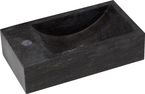 Royal Plaza Alhena fontein 40x22cm met kraangat links zonder overloop zwart