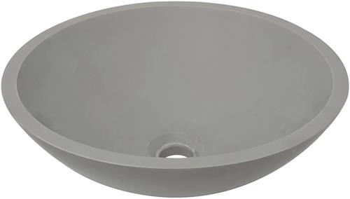 Wiesbaden Valerie Opzetwastafel Solid Surface 43 cm. - Betonlook