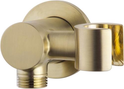 Handdouchehouder Wiesbaden Luxe Doucheaansluiting met Kantelbare Opsteek 1/2'' Geborsteld Messing