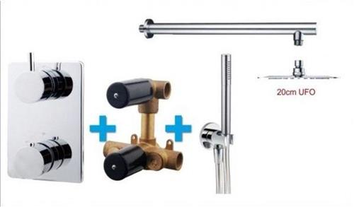 Wiesbaden Regendouche - Type 115 - Inbouw - Complete set - ø 20 cm ufo