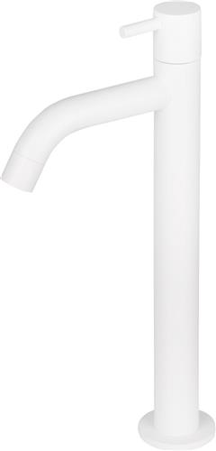 Differnz Wastafelkraan - Koudwaterkraan - Hoog - 28.5 x 11.5 cm - Mat wit