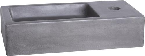 Differnz Ravo Fontein - Wasbak Beton - Donkergrijs - 38.5 x 18.5 x 9 cm