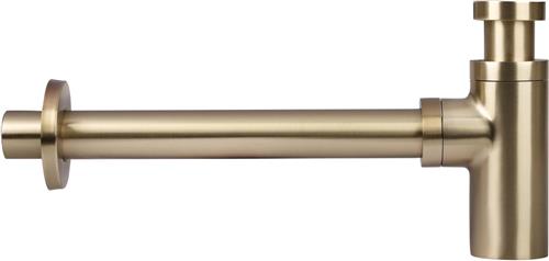 Differnz Design Sifon Mat Goud  Sifon Wastafel  Mix&Match Fonteinsifon  Inclusief Muurbuis