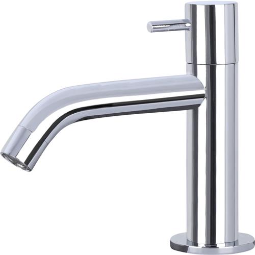 Differnz Wastafelkraan Gebogen  Kraan Koud Water  Toiletkraan  Chroom