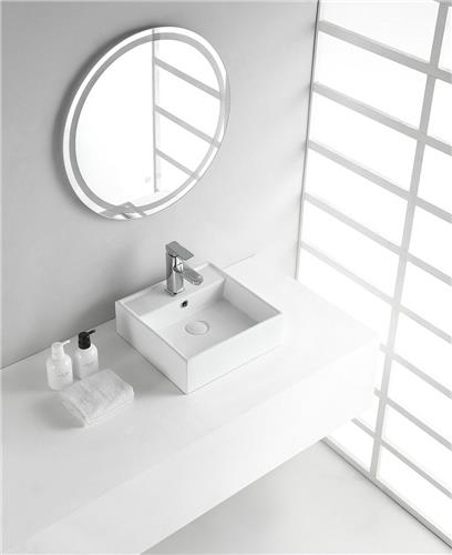 Exellence Larx wastafel 38.5x38.5x13cm wit