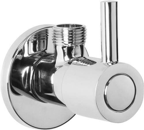 Differnz Hoekstopkraan Chroom  Met Rozet 1/2"/ 3/8"  Toiletkraan