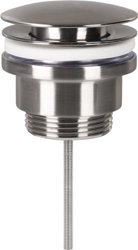 Differnz Design Afvoerplug Mat Chroom  Popup  Ø 63mm  Mix & Match  Kleine schroef