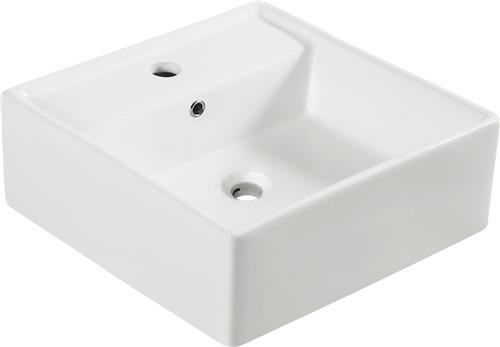 Wiesbaden Larx wastafel 41x41x15cm wit