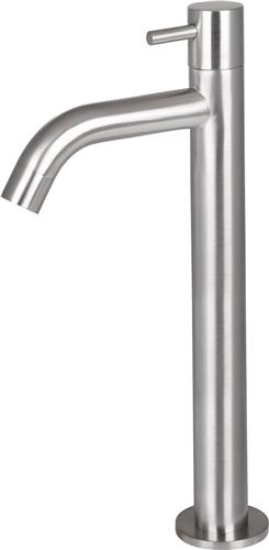 Differnz Wastafelkraan - Koudwaterkraan - Hoog - 28.5 x 11.5 cm - Mat Chroom