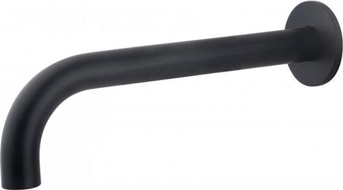 Wiesbaden Caral Inbouw Baduitloop 25 cm. - Mat Zwart