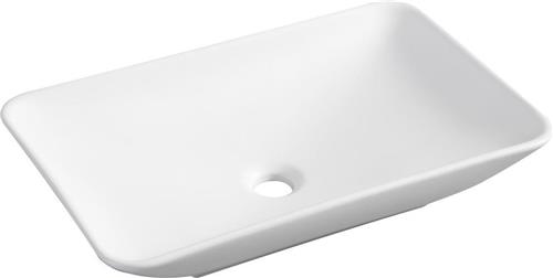 Opzetwastafel Wiesbaden Karé 58x36x11,5 cm Mat Wit