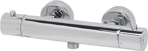 Douchekraan Rio 12cm Hartafstand Thermostatisch Opbouw Rond Chroom 2 Greeps