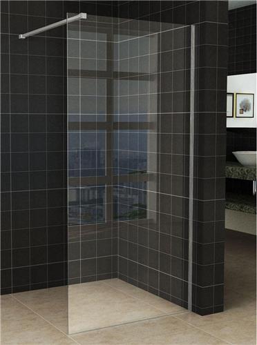 Wiesbaden Slim - Inloopdouche / Douchewand - 100x200 - Helder Glas - Antikalk - 8mm Veiligheidsglas - Excl. Stabilisatiestang en Profielset