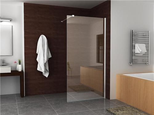 Wiesbaden Comfort inloopdouche met muurprofiel 110x200cm 10mm NANO glas