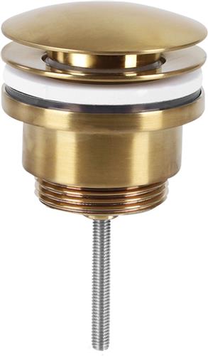Differnz Design Afvoerplug Mat Goud  Popup  Ø 63mm  Mix & Match  Kleine schroef