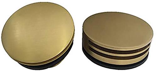 Wiesbaden Set Knop/Plug Badoverloopcomb. +Vulfunctie Rond Geborsteld Messing
