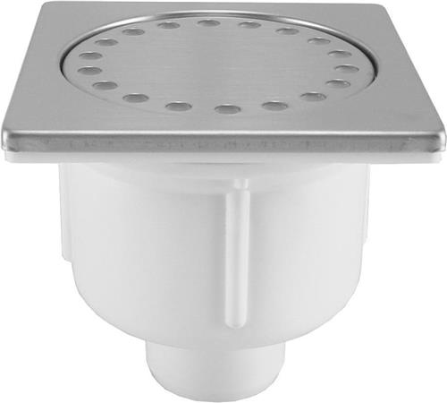 Wiesbaden doucheplug 10x10 onderuitlaat, RVS