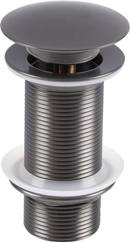 Differnz Design Afvoerplug Gun Metal  Popup  Ø 63mm  Mix & Match  Grote schroef
