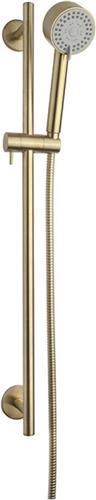 Wiesbaden Cadans Glijstangset - 72 cm - Geborsteld Messing