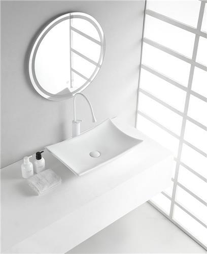 Wiesbaden Scala opzet wastafel 56x37x10cm wit