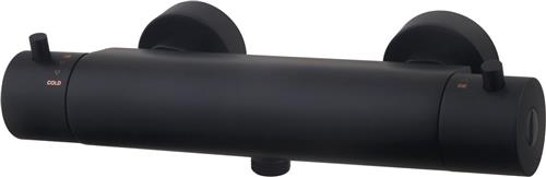 Wiesbaden Caral Cool Touch Thermostatische Douchemengkraan 15 cm. - Mat Zwart