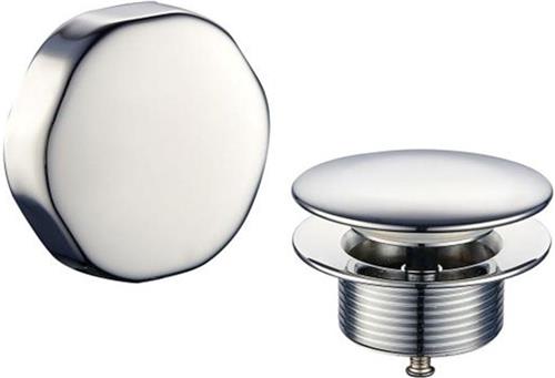 Wiesbaden Gemma knop/plug badoverloopcombinatie - chroom