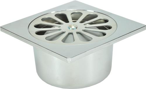 Wiesbaden chroom ABS doucheput 10x10 onder 40 mm