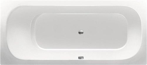 Xenz Aruba Ligbad - 170x75x48 - afvoer Midden - acryl - wit