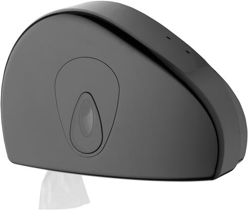 PlastiQline jumboroldispenser mini + restrol kunststof zwart
