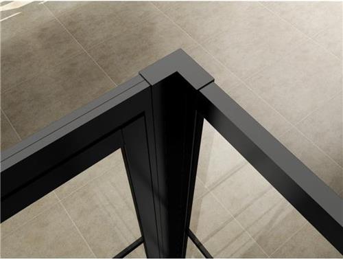 Wiesbaden Horizon Koppelset Inloopdouche Met Nisdeur En Paneel Mat Zwart