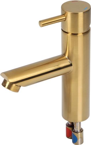 Differnz Wastafelkraan Recht  Mengkraan  Koud en Warm  Toiletkraan  Goud