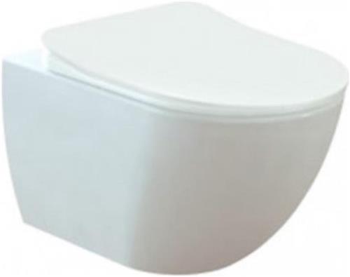 Creavit Free Wandclosetpot Randloos Met RVS Sproeier (Bidet) Mat Wit