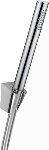 Wiesbanden Caral Staafhanddoucheset - Slang & Houder Rond - Chroom