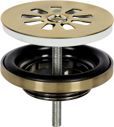 Differnz Afvoerplug Mat Goud  Afvoerstop voor Wastafel  Ø 64 mm  6M schroef