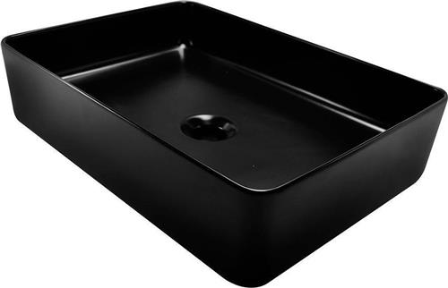Wiesbaden Link opzetwastafel rechthoek 35x50x14,5cm zwart