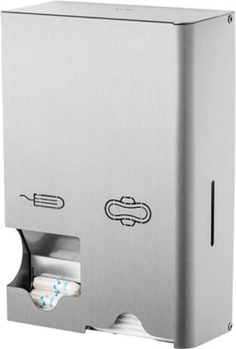 Dameshygiënedispenser MediQo-line klein RVS fingerprint coating
