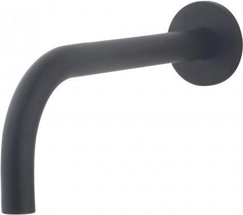 Wiesbaden Slim Inbouw Uitloop 20 cm. - Mat Zwart